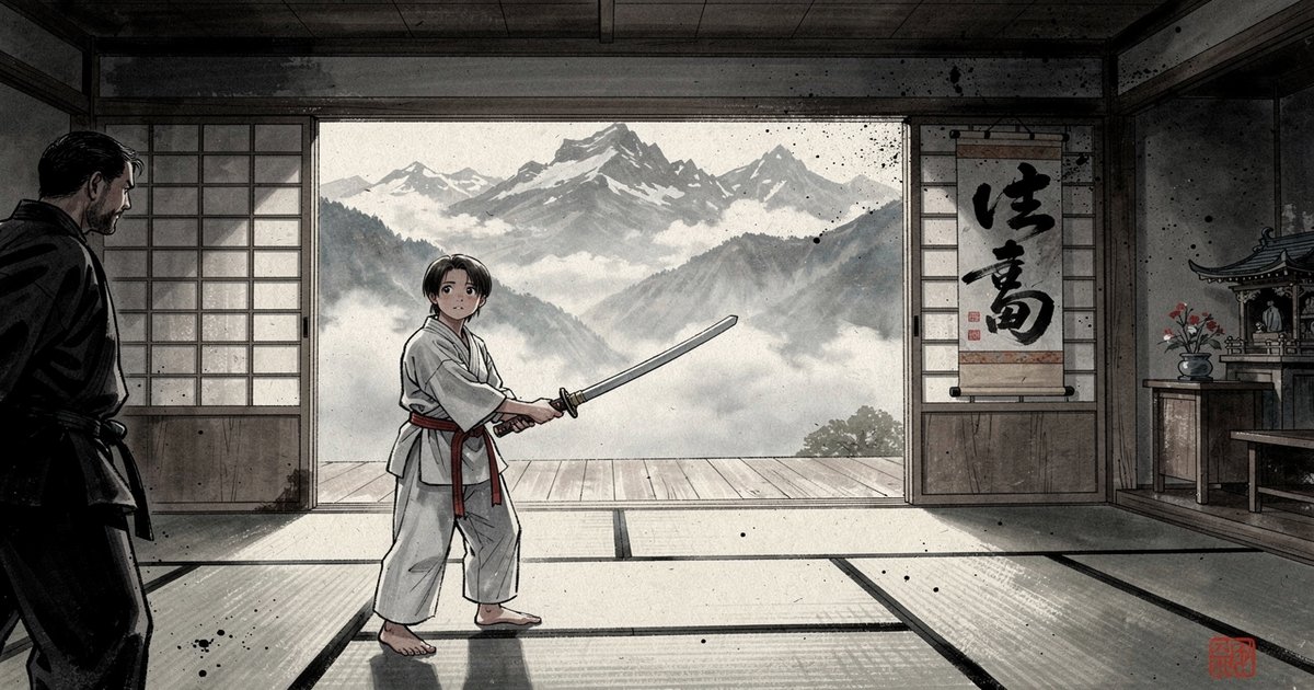 Cours d'essai gratuit en arts martiaux à Martigny, débutant au bokken, sumi-e